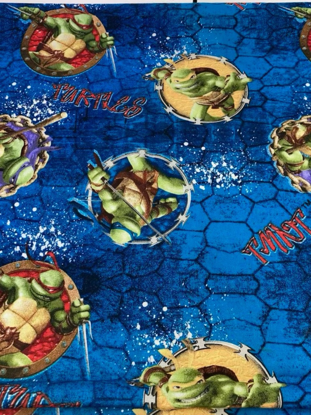 Teenage Mutant Ninja Turtles Sewer Holes Cotton Fabric 2yds By 44 Inches New